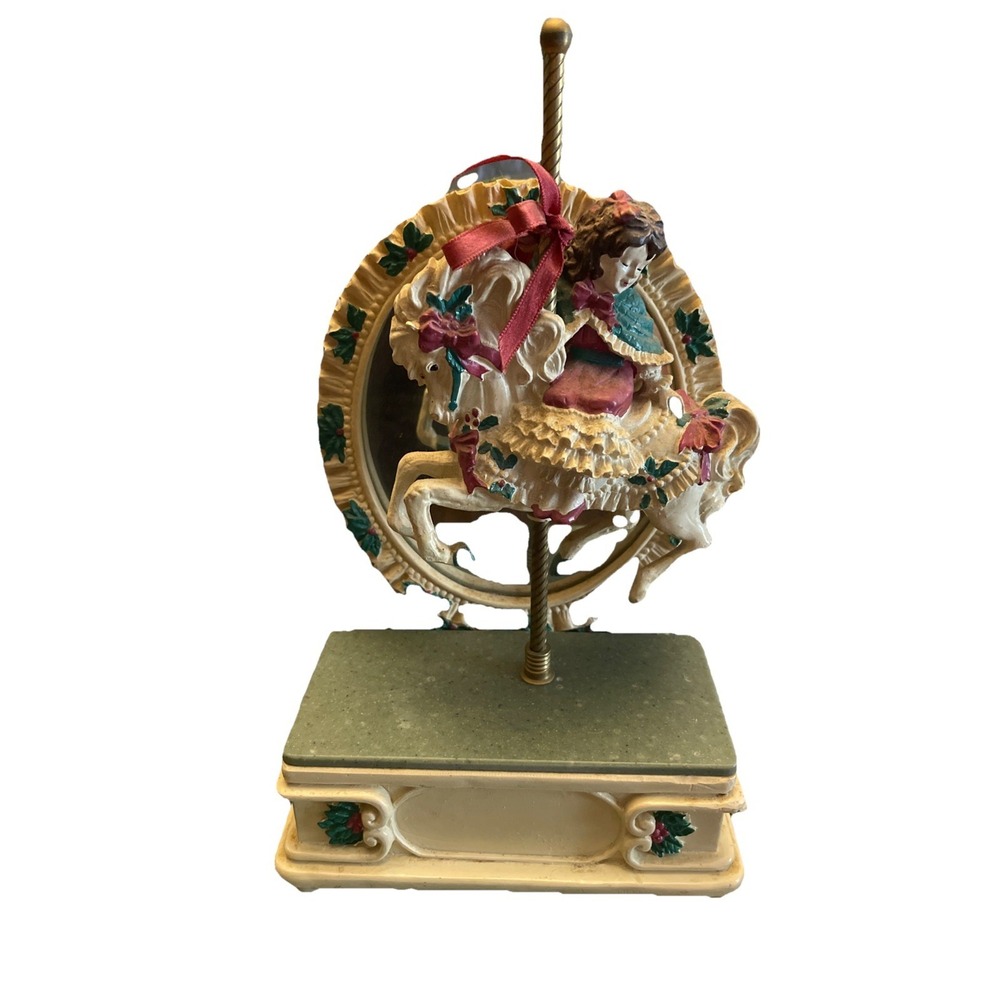 House Of Lloyd Christmas Around The World Carousel Horse- Music Box And Motion!